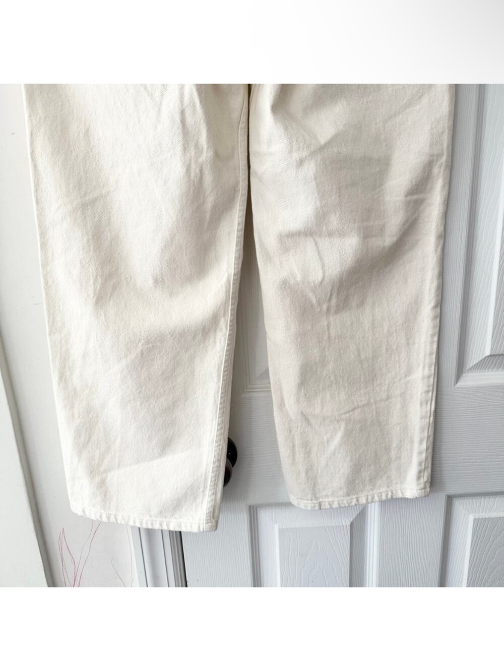 The Great. The Shipmate Canvas Pant Size 1/Small Cream Straight Leg High-Rise - Picture 7 of 10